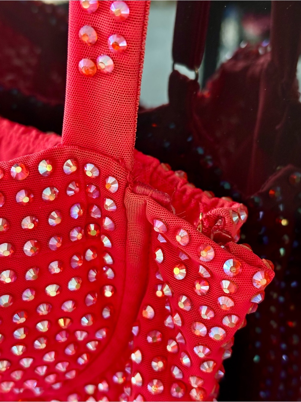 Oh Polly Ines Fire Red Embellished Sweetheart Corset Mini Homecoming Dress - Picture 12 of 15